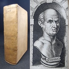1642 CICERO Marcus Tullius VELLUM  M. Tullii Ciceronis opera ROMAN WORKS