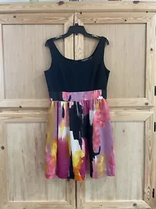 NWT Ellen Tracy Printed Abstract Artsy Pocketed Lined Tank Dress Retail $134 - Picture 1 of 5