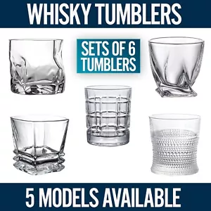 6 Pcs Set Whisky Glasses Tumblers for Scotch Whiskey Vodka Spirit Glass - Picture 1 of 28