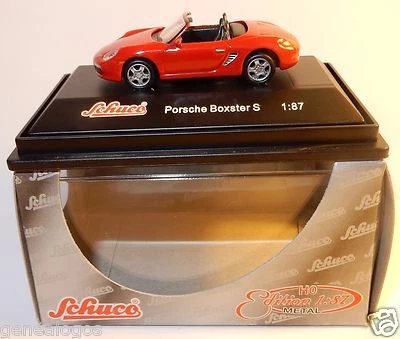 Micro IN Metallo Die Cast Schuco Ho 1/87 Porsche Boxster S Rosso #25166 IN Box - Immagine 1 di 4