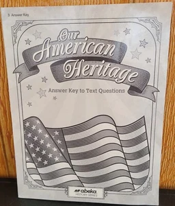 Abeka Academy Grade 3 Our American Heritage History Teacher Workbook Answer Key - Picture 1 of 7