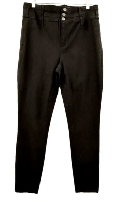 Pantalones informales ajustados Almost Famous para mujer negros 18 tiro alto súper elásticos usados Foto 1 de 4