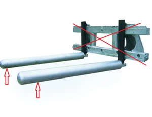 Aufsteckrohre für Staplergabel Rundballen Transport 1200mm - Bild 1 von 2