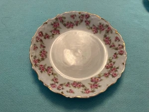 ESTATE FIND Elite Works Limoges France Rose Floral Gold Trim Bowl 5 1/2'' - Picture 1 of 4