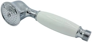 Cabezal de ducha de baño retro nostalgia vintage latón cromado macizo 1/2" rosca BSP - Imagen 1 de 4