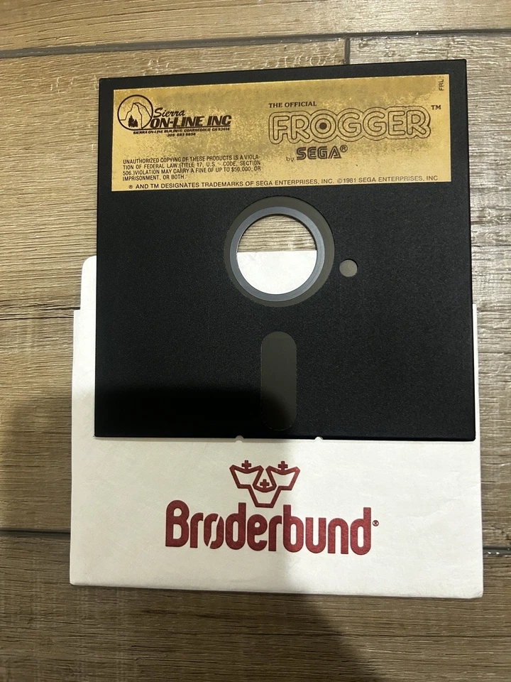 FROGGER - 1981 Apple II Computer Sega Sierra On-Line Video Game Disk - UNTESTED - Image 1 of 1