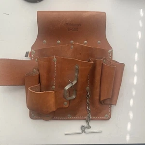 Vintage Pittsburgh LEATHER PRODUCTS Werkzeug Gürteltasche R-500 Elektriker Linesman - Bild 1 von 8