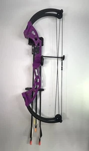 Bear Archery Brave Child’s Purple Compound Bow 26.5" Youth Boys & Girls 8-12 - Picture 1 of 9