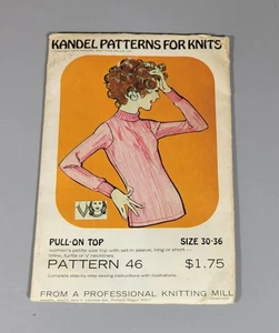 Kandel Patterns for Knits, ca 1974 Knitting Mill. Pattern #46, Top Size 30-36. - Picture 1 of 3