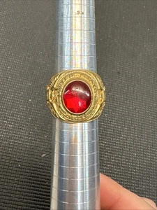 Anillo Jw1 Vintage Ejército de Estados Unidos Tono Dorado Piedra Roja Talla 9.5 K86 - Imagen 1 de 16