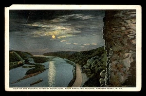 Blick auf den Potomac River bei Mondschein von Maryland Heights, Harpers Ferry, WV - Bild 1 von 2