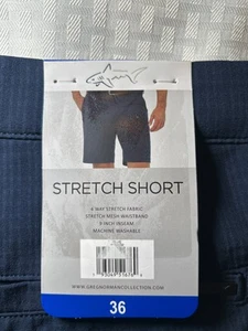 New! Greg Norman Stretch Shorts Blue Sz 36 Free Shipping! - Picture 1 of 4