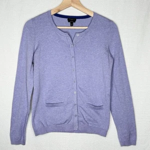 Cardigan Talbots donna Petite Small Pima viola con bottoni pastello accademia - Foto 1 di 6
