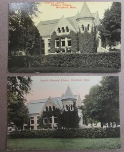 NORTHFIELD MINNESOTA SCOVILLE LIBRARY CARLETON COLLEGE UM 1910 UNBESPIELT 2 - Bild 1 von 2