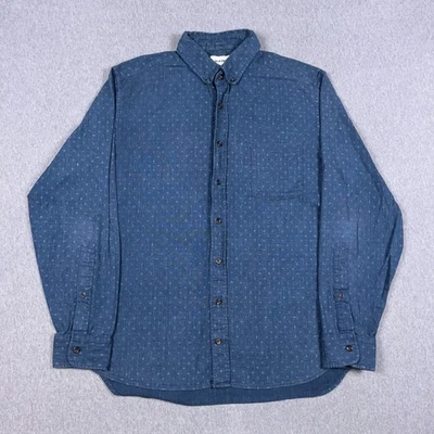 Taylor Stitch Shirt Mens 44 XL The Jack in Indigo Star Long Sleeve Button Down - Image 1 of 4