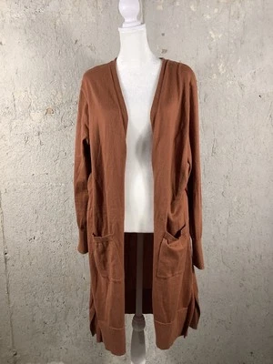 Cárdigan largo ligero Nine West para mujer suéter óxido talla L bolsillos abiertos Foto 1 de 4