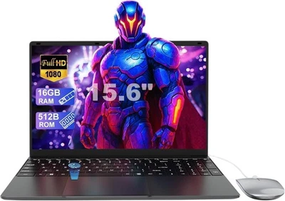 PC Portatile 15,6 Pollici - Quad Core N95 Processore, Computer Portatile 16GB RA - Immagine 1 di 4