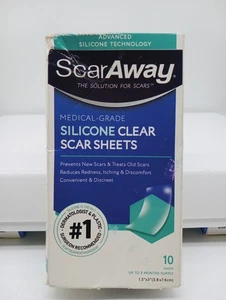 SCARAWAY CLEAR SILICONE SCAR SHEETS. 1.5 x 3”. 10 SHEETS. 3 Month Supply - Picture 1 of 3