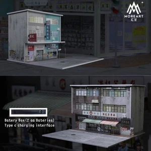Diorama 1/64 Coche Garaje Modelo Iluminación LED Ciudad Calle Hong Kong Escena Modelo Juguete - Imagen 1 de 43