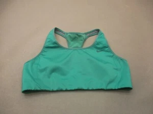 NIKE DRI-FIT Size S Womens Green Lined Wireless Pull On Racer Back Sports Bra 9i - Picture 1 of 5