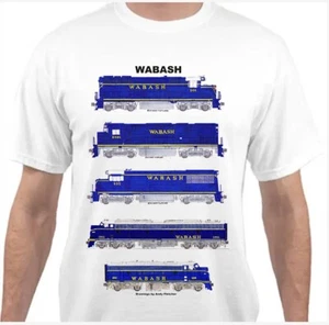 Camiseta Wabash Blue-Era Locomotives Railroad de Andy Fletcher - Imagen 1 de 1