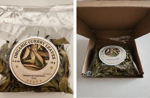 Dry Curry Leaves Kari Patta Organic 12 g (0.4 oz)- Washed and Air Dried - Picture 1 of 5