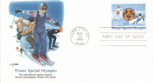 FLEETWOOD - WINTER SPECIAL OLYMPICS MAR 25 1985 PARK CITY UT FIRST DAY COVER BX9 - Picture 1 of 2