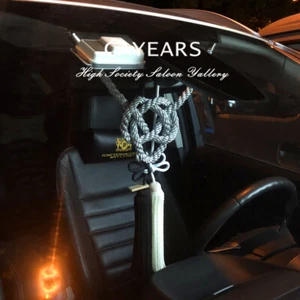 Juego de espejos retrovisores para coche JDM Cayears Produce negro blanco nudo Kiku JP plateado Kintsuna - Imagen 1 de 8