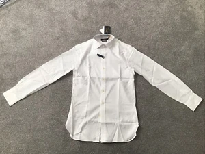 Polo Ralph Laure Calce Ajustado 50/1 Popelina L/s Camisa Blanca En Hombres Talla M TOTALMENTE NUEVA - Imagen 1 de 5