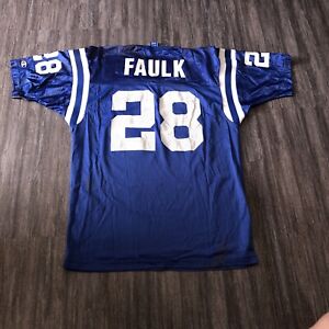 Vintage Marshall Faulk Indianapolis Colts #28 Champion Jersey Made In USA Sz 48