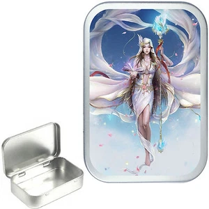 White Fairy 1oz Silver Hinged Tobacco Tin, 50ml Hinged Tobacco Tin, Camping Tin - Picture 1 of 5