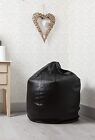 Faux Leather  Leather Bean Bag in Black - LARGE - NOT FILLED