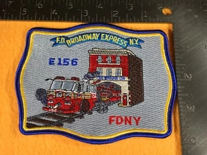 F1-87 NEW YORK FIRE DEPARTMENT PATCH - ENGINE 156 - THE BROADWAY EXPRESS - Picture 1 of 2