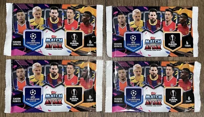 2020/2021 Topps Match Attax Soccer Cards Booster Packs *NEW SEALED* Lot of 4 - Image 1 of 4