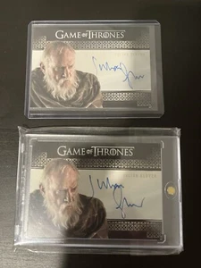 2017 HBO Game Of Thrones Julian Glover AUTO x2 MINT - Picture 1 of 1