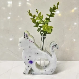 USA Handmade Decorative Vase - Cat - Unique Vase for Gift, Home Decor KIZIMA - Picture 1 of 6