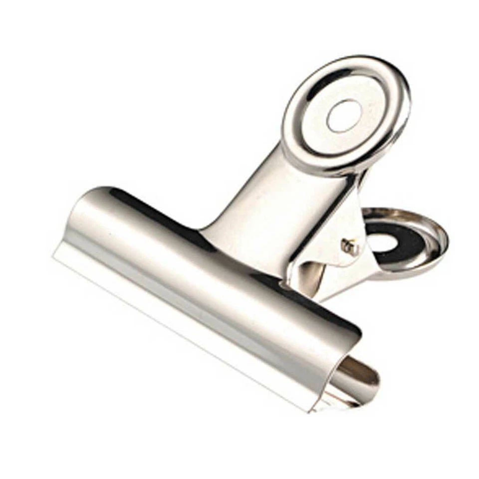 12 x Briefklemmer aus Metall, Bulldog, Vielzweckklammern Aktenklammern nickel