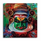 Canvas Kathakali Painting Without Frame (Multicolor)- Free Ship
