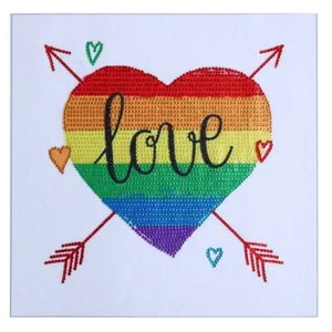 Kit de pintura de diamantes completo ""Love Heart"" parcial Rnd Craft 13""x13"" #281628 - Imagen 1 de 1