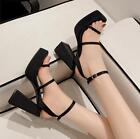 Womens Fashion Summer Peep Toe Ankle Strap Sandals Pumps High Heels Party Shoes