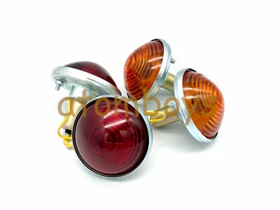 FOR JEEP CJ5 CJ6 CJ7 Red Amber side turn SIGNAL LIGHTS lamp - Image 1 of 4