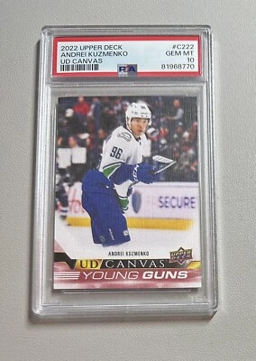 2022 Upper Deck Andrew Kuzmenko Young Guns Canvas - PSA 10 Gem! - Image 1 of 2