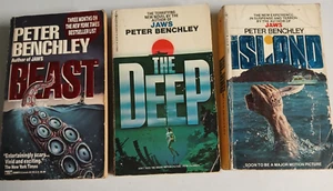 The Island--The Deep--Beast by Peter Benchley---PB acceptable - Picture 1 of 12