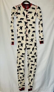 Little Blue House Black Bear Bum Butt Flap All in One Pajamas Unisex, Sz 14 - Picture 1 of 7