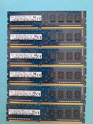 SK hynix 4GB 1Rx8 PC3 12800U-11-13-A1 Desktop RAM - Image 1 of 2