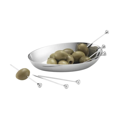 Sky by Georg Jensen Stainless Steel Food / Cocktail Sticks 6pc Set - Vtg NOS - Image 1 of 2