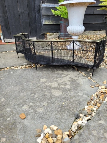 Regency Brass Fireguard Fender Wirework wrought iron georgian serpentine front Cover