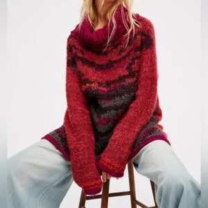 Free People Tiger Eye Turtleneck Sweater Women's Small - Picture 1 of 6