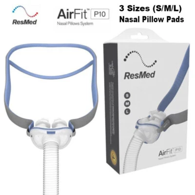 ResMed AirFit P10 Nasenkissen Maske mit 3 Größe S/M/L Kissen für Schlafapnoe