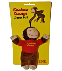 Curious George zipper pull from Gund - Picture 1 of 5